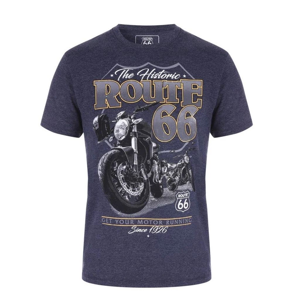 Route 66 Lisanslı Baskılı T-shirt 